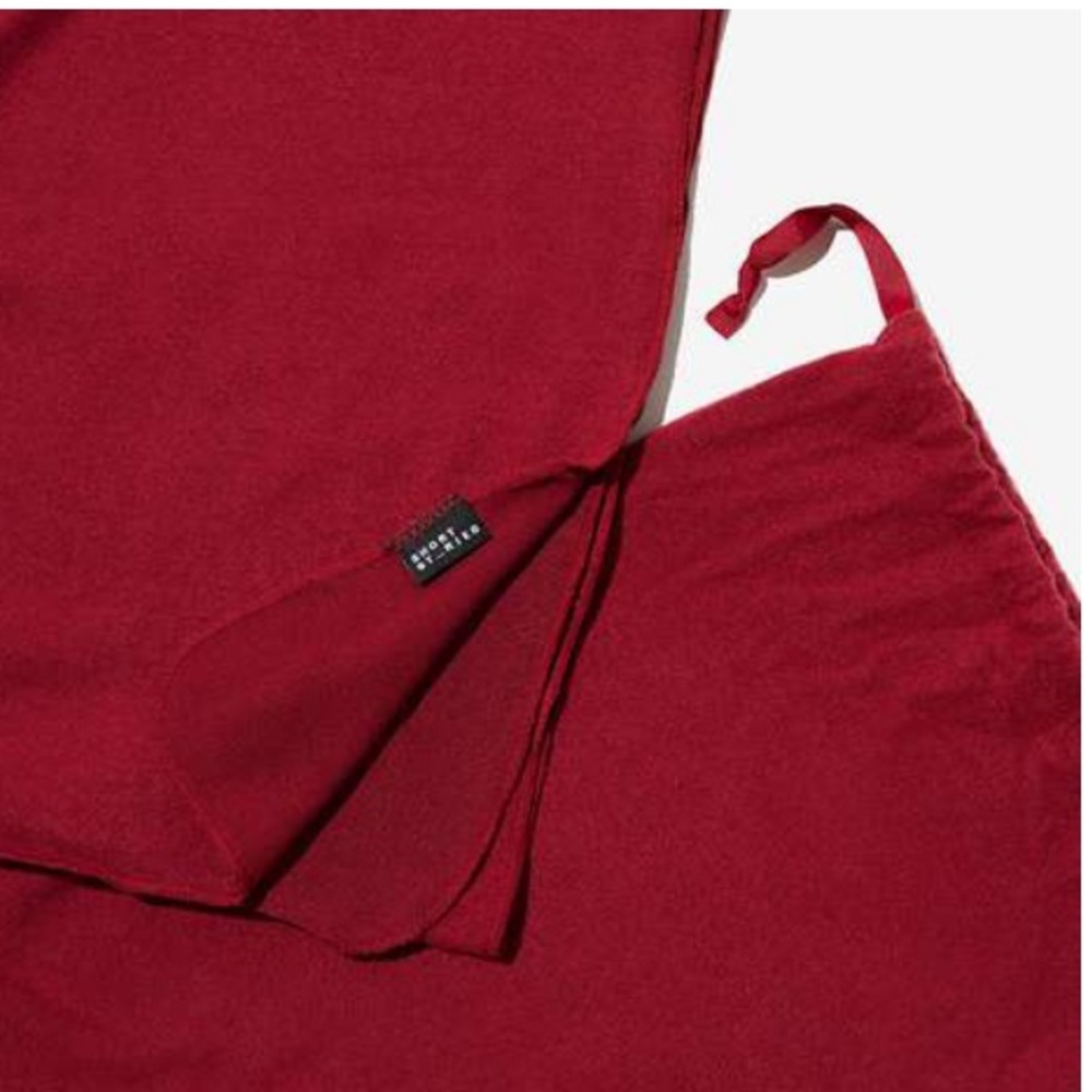 NEW Short Stories Travel Blanket in Ruby Wine